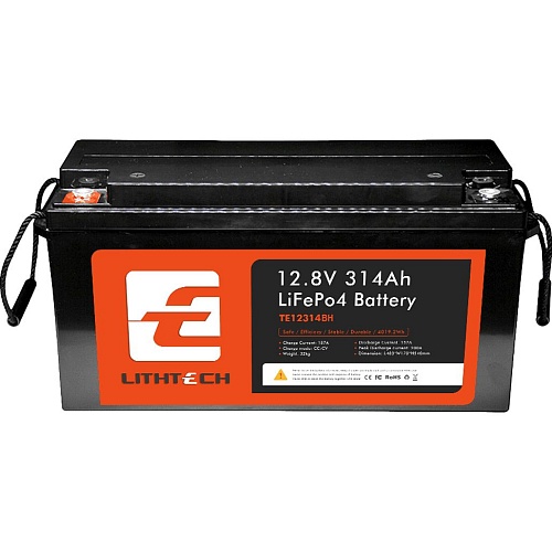 Аккумулятор Lithtech LiFePO4 12V (12.8V/314Ah/4019.2Wh) (TE12314BH)