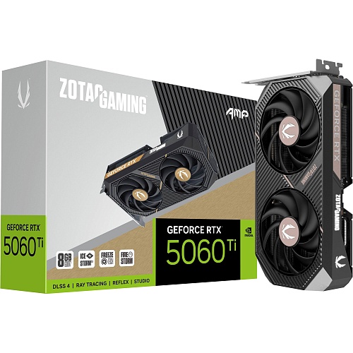 Видеокарта Zotac GeForce RTX 5060 Ti 8GB AMP (ZT-B50610F-10M) EU