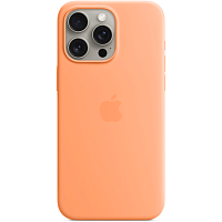 Чехол Apple Silicone Case with MagSafe для iPhone 15 Pro Max Orange Sorbet (MT1W3ZM/A)