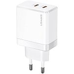 Мережевий зарядний пристрій Usams T54 GaN 40W 3A White (CC172TC02)