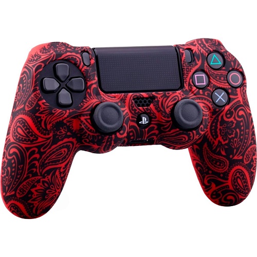 Чехол на геймпад Silicone Case для Sony DualShock 4 Red-Black