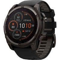 Смарт-годинник Garmin Fenix 8 Solar Sapphire 51mm Carbon Gray DLC Titanium with Black/Pebble Gray Silicone Band (010-02907-10/11/70) - придбати в Дніпрі, Україні: ціна, характеристики | інтернет-магазин TOUCH