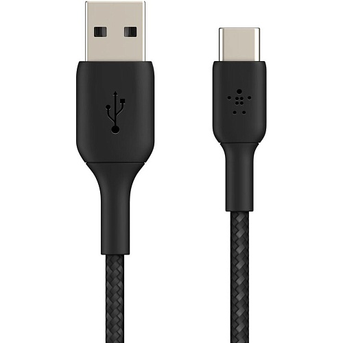 Кабель Belkin Boost Up Charge Braided USB-C to USB-A 2m Black (CAB002BT2MBK) - придбати в Дніпрі, Україні: ціна, характеристики | інтернет-магазин TOUCH