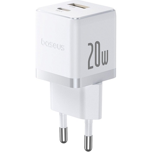 Мережевий зарядний пристрій Baseus Palm Fast Charger 20W Moon White (P10111608213-00) - придбати в Дніпрі, Україні: ціна, характеристики | інтернет-магазин TOUCH