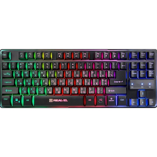 Клавиатура REAL-EL Gaming 8710 TKL Backlit Black (EL123100030)
