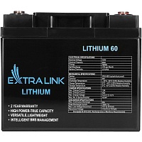 Аккумулятор Extralink LiFePO4 12V (12.8V/60Ah/768Wh) (EX.30448) Аккумулятор Extralink LiFePO4 12V (12.8V/60Ah/768Wh) (EX.30448)
