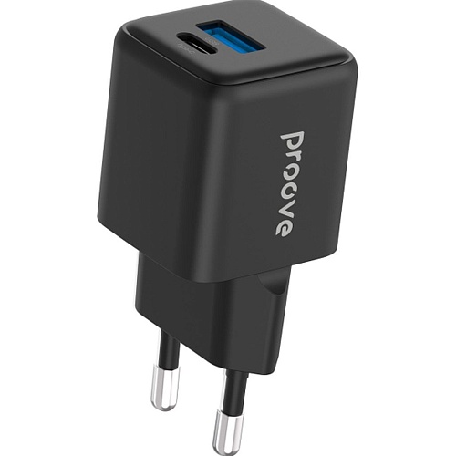 Сетевое зарядное устройство Proove Pocket GaN Plus 25W USB-C/USB-A Black (WCPG25111201)