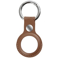 Чехол для Apple AirTag - Leather Key Ring (Moka) HC