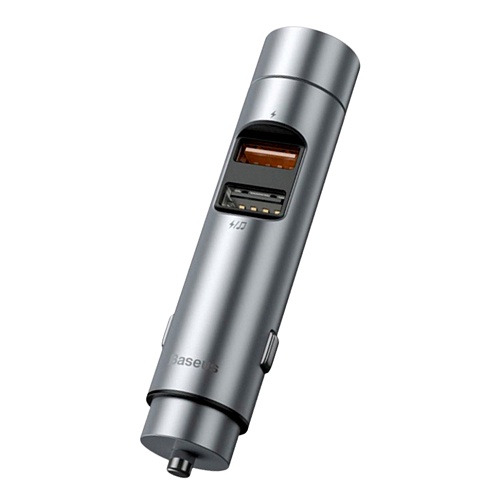 FM-трансмиттер Baseus Energy Column Car Wireless MP3 Quick Charger Silver (CCNLZ-C0S)