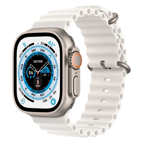 Смарт-часы Apple Watch Ultra 49mm Titanium Case with White Ocean Band (MNH83/MNHF3)