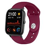 Універсальний ремінець Silicone Band для Xiaomi Amazfit Bip 20mm Dark Maroon