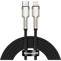 Кабель Baseus Cafule Metal USB-C to Lightning PD 20W 2m Black (CATLJK-B01)