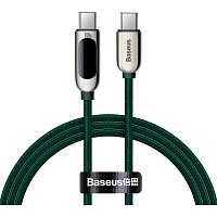 Кабель Baseus Display Fast Charging Data Cable USB-C to USB-C 100W 1m Green (CATSK-B06)