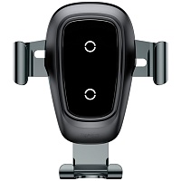 Автодержатель с беспроводной зарядкой Baseus Metal Wireless Charger Gravity Car Mount Tarnish (WXYL-B0A)