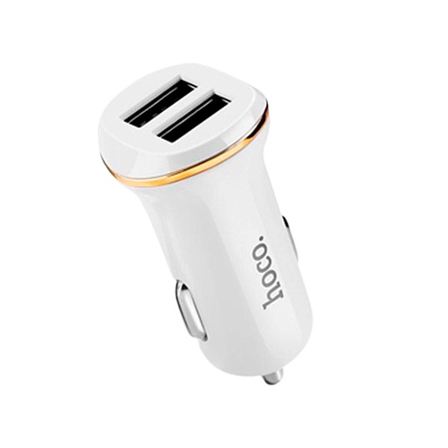 Автомобильное зарядное устройство Hoco Z1 2USB + MicroUSB Cable (White)