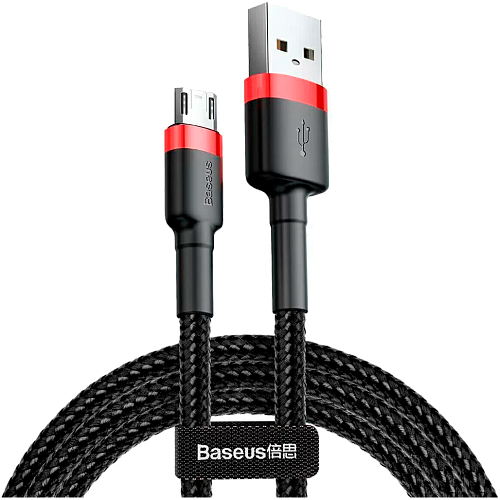 Кабель Baseus Cafule Micro USB 2m (CAMKLF-C91) Red/Black - придбати в Дніпрі, Україні: ціна, характеристики | інтернет-магазин TOUCH