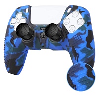 Чехол на геймпад Silicone Case для Sony DualSense Blue Camouflage Чехол на геймпад Silicone Case для Sony DualSense Blue Camouflage