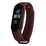 Силіконовий ремінець для Xiaomi MI Band 5 / MI Band 6 (Marsala)