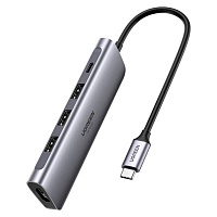 USB-хаб Ugreen 5 в 1 USB-C / 3xUSB 3.0 / 4K HDMI (70495)