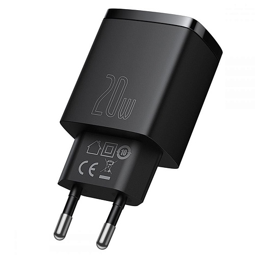 Мережевий зарядний пристрій Baseus Compact Quick Charger 20W (CCXJ-B01) Black - придбати в Дніпрі, Україні: ціна, характеристики | інтернет-магазин TOUCH