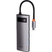 USB-хаб Baseus Metal Gleam Series 6-in-1 Multifunctional Type-C Hub Docking Station Space Gray (CAHUB-CW0G) USB-хаб Baseus Metal Gleam Series 6-in-1 Multifunctional Type-C Hub Docking Station Space Gray (CAHUB-CW0G)