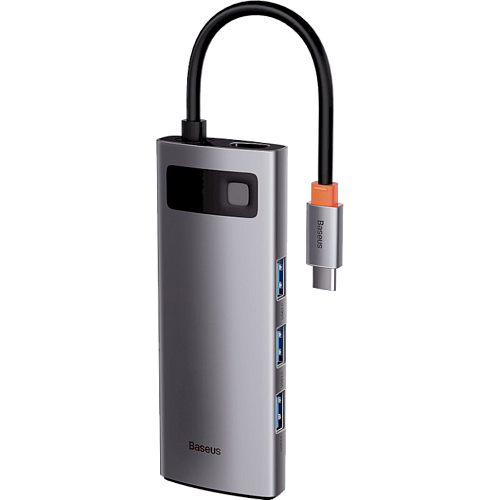 USB-хаб Baseus Metal Gleam Series 6-in-1 Multifunctional Type-C Hub Docking Station Space Gray (CAHUB-CW0G) - придбати в Дніпрі, Україні: ціна, характеристики | інтернет-магазин TOUCH