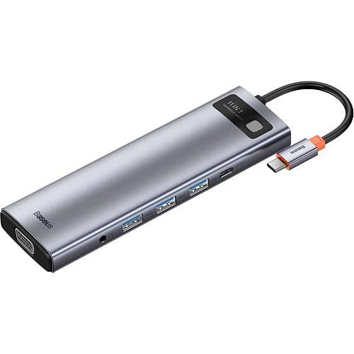 USB-хаб Baseus Metal Gleam Series 11-in-1 Multifunctional Type-C HUB Docking Station Space Gray (CAHUB-CT0G) - придбати в Дніпрі, Україні: ціна, характеристики | інтернет-магазин TOUCH