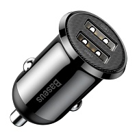 Автомобильное зарядное устройство Baseus Grain Pro 4.8A 2USB (CCALLP-01) Black