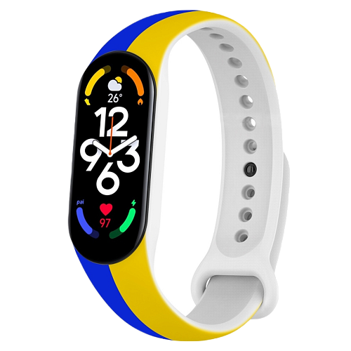 Ремінець ArmorStandart Xiaomi Mi Band 7/6/5 New Style (Blue - Yellow) - придбати в Дніпрі, Україні: ціна, характеристики | інтернет-магазин TOUCH