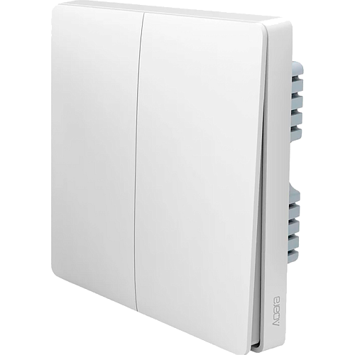 Умный выключатель Aqara Smart Wall Switch H1 White (с нейтралью, 2 клавиши) (WS-EUK04) Global EU