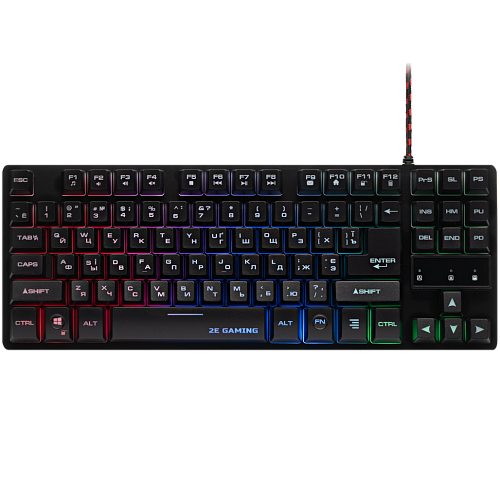 Клавиатура 2E Gaming KG290 87 keys LED USB Black Ukr (2E-KG290UB)