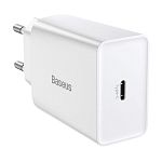 Сетевое зарядное устройство Baseus Speed Mini PD Charger 20W (CCFS-SN02) White