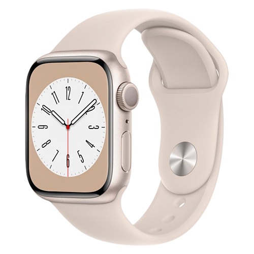Смарт-часы Apple Watch Series 8 41mm Starlight Aluminum Case with Starlight Sport Band (MNP63UL/A)
