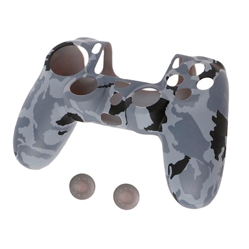 Чехол на геймпад Silicone Case для Sony DualShock 4 Grey Camouflage
