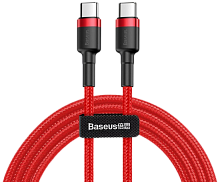 Кабель Baseus Cafule USB-C to USB-C 1m (CATKLF-G09) Red