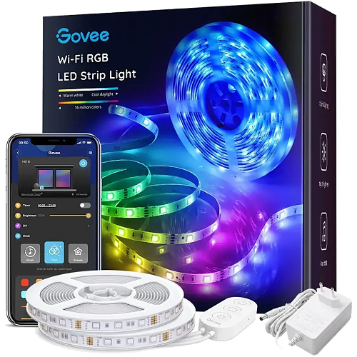 Светодиодная лента Govee Wi-Fi RGB LED Strip Light (2х5м)