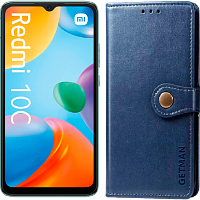 Чехол-книжка GETMAN Gallant Cover Case для Xiaomi Redmi 10C (Blue)