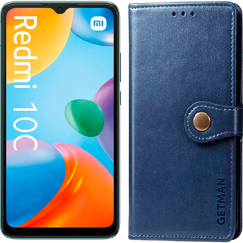 Чохол-книжка GETMAN Gallant Cover Case для Xiaomi Redmi 10C (Blue) - придбати в Дніпрі, Україні: ціна, характеристики | інтернет-магазин TOUCH
