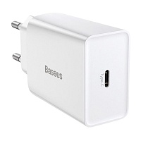 Сетевое зарядное устройство Baseus Speed Mini PD Charger 20W (CCFS-SN02) White