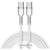Кабель Baseus Cafule Metal USB-C to USB-C 100W 2m White (CATJK-D02)