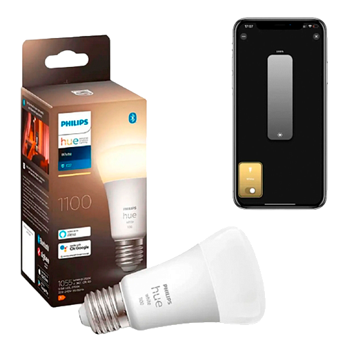 Розумна лампочка Philips Hue E27 White 1100лм 75Вт 9.5W ZigBee, Bluetooth, Apple HomeKit 2 шт. - придбати в Дніпрі, Україні: ціна, характеристики | інтернет-магазин TOUCH