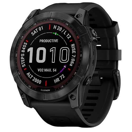 Смарт-годинник Garmin Fenix 7X Sapphire Solar Edition Black DLC Titanium with Black Band (010-02541-22/23) - придбати в Дніпрі, Україні: ціна, характеристики | інтернет-магазин TOUCH