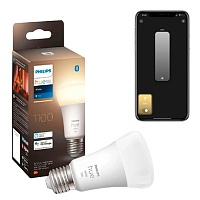 Умная лампочка Philips Hue E27 White 1100лм 75Вт 9.5W ZigBee, Bluetooth, Apple HomeKit (929002469202) Умная лампочка Philips Hue E27 White 1100лм 75Вт 9.5W ZigBee, Bluetooth, Apple HomeKit (929002469202)