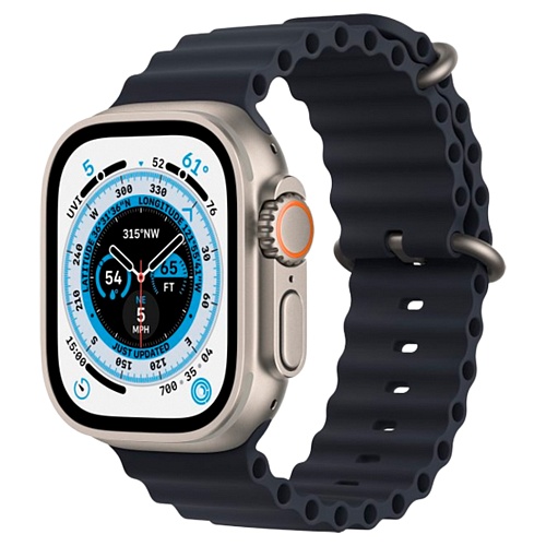 Смарт-часы Apple Watch Ultra 49mm Titanium Case with Midnight Ocean Band (MQET3/MQFK3)