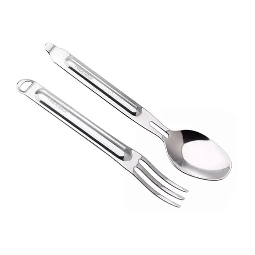 Столовый прибор (ложка и вилка) Xiaomi NexTool Outdoor Spoon Fork Steel