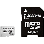 Карта памяти Transcend microSDXC 300S 128GB UHS-I (U3) + adapter SD (TS128GUSD300S-A)