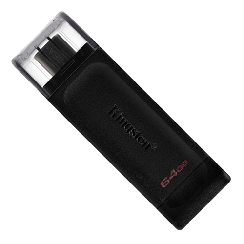 USB флеш-накопичувач Kingston DataTraveler 70 64GB USB-C 3.2 Gen 1 Black (DT70/64GB) - придбати в Дніпрі, Україні: ціна, характеристики | інтернет-магазин TOUCH