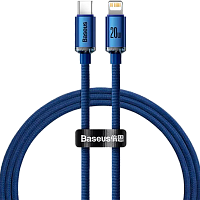 Кабель Baseus Crystal Shine Series USB-C to Lightning 20W 1.2m Blue (CAJY000203)