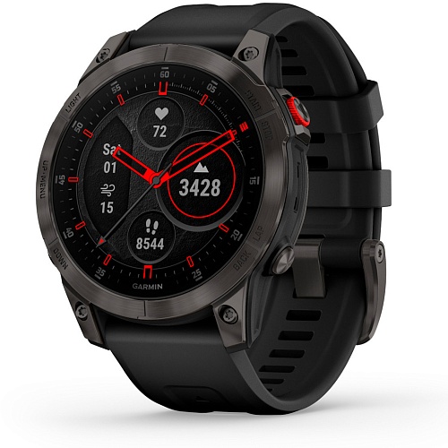 Смарт-часы Garmin Epix (Gen 2) Sapphire Edition 47mm Black Titanium with Black Band (010-02582-10/11)