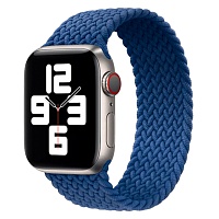 ≡ Ремінець Braided Solo Loop Band для Apple Watch 38/40/41mm Atlantic Blue Size 4 132mm - придбати в Дніпрі, Харкові, Одессі, Запоріжжі